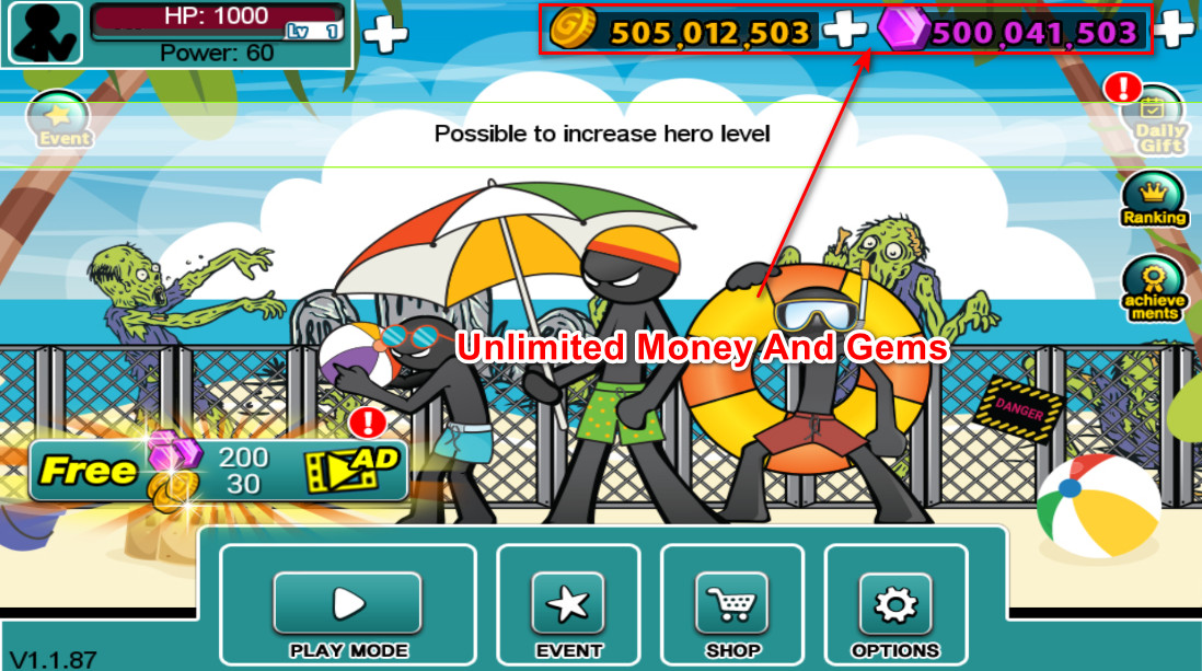 Anger of stick 5 : zombie (Unlimited Money And Gems)