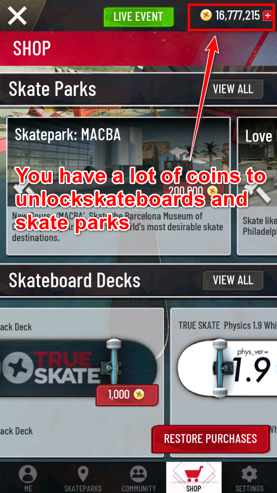 True Skate (All Skateparks)