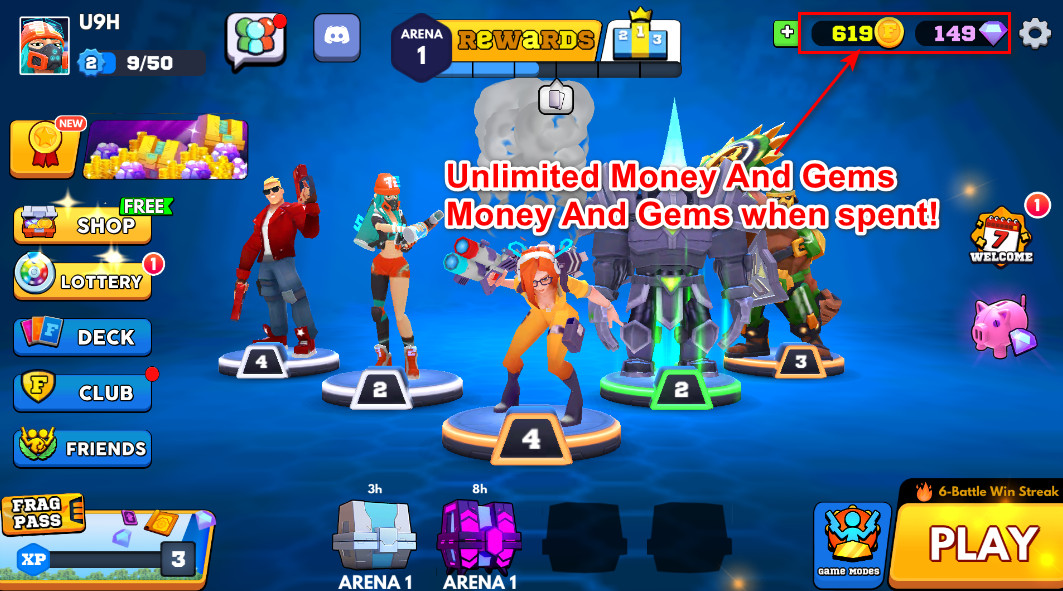 FRAG Pro Shooter (Unlimited Money And Gems)