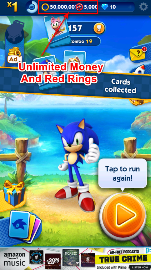 Sonic Dash (Unlimited Money And Red Rings)