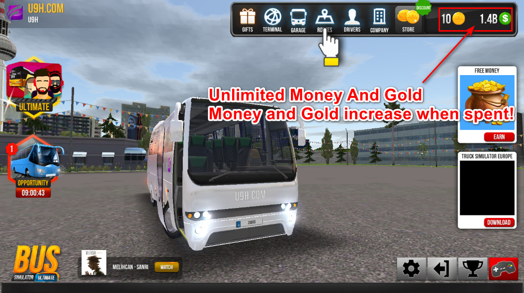 Bus Simulator: Ultimate (Unlimited Money And Gold)